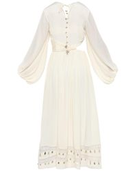 Style Junkiie - Ivory Cut-out Maxi Dress - Lyst