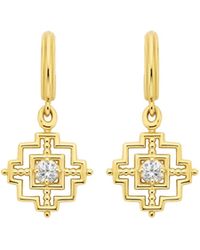 Zoe & Morgan - Centred Earrings Zircon - Lyst