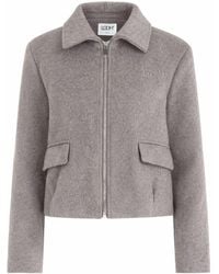 Loom Archives - Wool Blend Collared Zip Up Jacket - Lyst