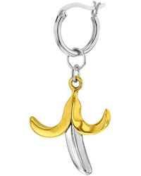 True Rocks - Sterling & 18Kt-Plated 2-Tone Mini Banana Charm On Hoop - Lyst