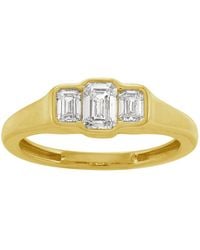 Artisan - Three-Stone Emerald Cut Diamond Ring - Lyst