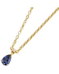 Juvetti - Ori Small Pendant Necklace Sapphire & Diamond - Lyst