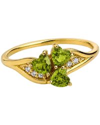 Belinda Jewelz - Peridot Triple Heart Cluster Birthstone Ring - Lyst