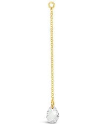Lutiro - Single Briolette Cz Drop Earring - Lyst