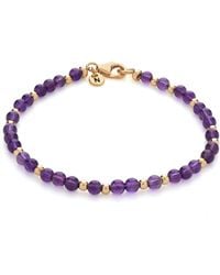 Nellou Jewellery - Amethyst Birthstone Bracelet – February Jewel Bead - Lyst