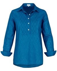 At Last - Cotton Mayfair Shirt In Hand Woven - Lyst