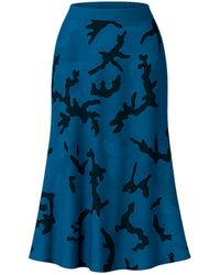Tantra Spain Sl - Printed Midi Skirt With Silk, Flounce - Lyst