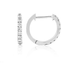 Auree - Dovehouse Sterling Silver & Cubic Zirconia Hoop Earrings - Lyst