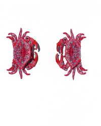 Nana Watanabe - Crab Sculptural Embroidered Earrings - Lyst