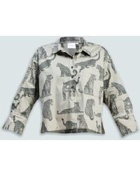 REISTOR - Oversized Cropped Button-Down Shirt - Lyst