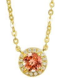 Juvetti - Mars Necklace Set With Padparadscha Sapphire & Diamond - Lyst