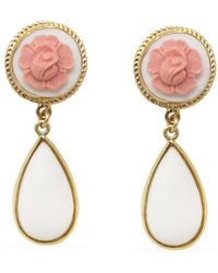 Vintouch Italy - Blooming Rose Cameo Earrings - Lyst
