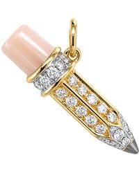 Artisan - 18K & Mop & Diamond Pencil Pendant - Lyst