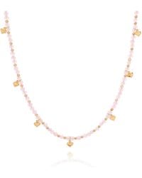 Nellou Jewellery - Rose Hearts Necklace Plated Sterling - Lyst