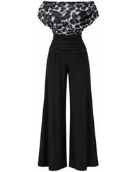 Atom Label - Carbon Bardot Wide Leg Jumpsuit - Lyst