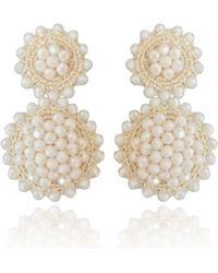 PINAR OZEVLAT - Neutrals Sunflower Drop Earrings Nude - Lyst