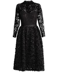 Rumour London - Grazia Midi Dress With Lace Bodice And Ruffled-Tulle Skirt - Lyst