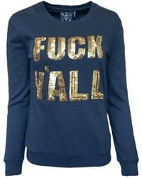 Any Old Iron - Golden Fuck Y'All Sequin Sweatshirt - Lyst