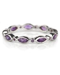The Jewellery Store London - Eternity Band With Amethyst - Lyst