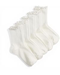 HIGH HEEL JUNGLE by KATHRYN EISMAN - Premium Cotton Frill Edge Socks - Lyst