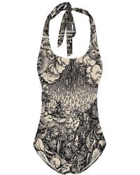 Aloha From Deer - Durer Series Fifth Seal Open Back Swimsuit - Lyst