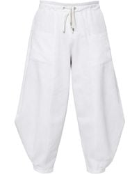 Metamorph - Loose Denim Trousers With Elastic Waist - Lyst
