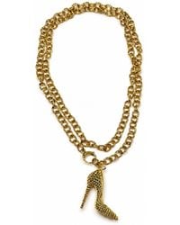 Jagged Halo Jewelry - I'M Bad Stiletto Heel Shoe Pendant Necklace Filled - Lyst