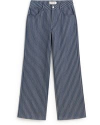 Thinking Mu - Low Rise Pants With Natural Dyed Stripes Railway Kettan - Lyst