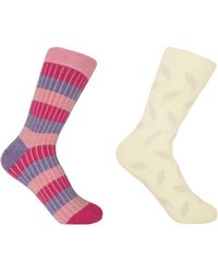 Peper Harow - Made in England - Chord Unicorn & Leaf Cream Socks Bundle - Lyst