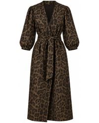 Traffic People - Bet Lynch Lives Leopard Print Duster Wrap Coat - Lyst