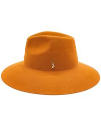 DORIA 1905 - Caramel Smooth Lapin Felt Wide Brim Drop Hat - Lyst