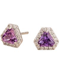 Juvetti - Diana Earrings Sapphire & Diamond - Lyst