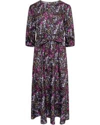 LAtelier London - Katy Floral Print Midi Dress - Lyst