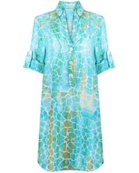 Sophia Alexia - Aqua Pebbles Beach Shirt - Lyst
