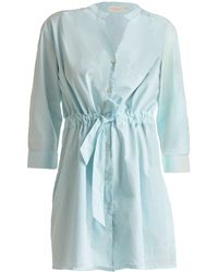 REISTOR - Short Tie Waist Dress - Lyst