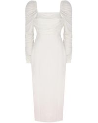 NALÈ - Ava Ruched Sleeves Bodycon Dress - Lyst