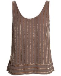 Rose & Nancy - Selene Mink Sequin Vest - Lyst