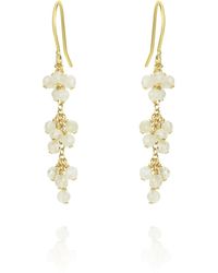 MOUNIR LONDON - Neutrals Long Grape Cluster Earrings - Lyst