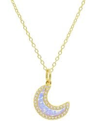 KAMARIA - Opal Moon Necklace - Lyst