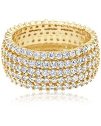 SHYMI - Pave Cigar Ring - Lyst