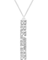 CarterGore - Sterling Silver "breathe" Word Necklace - Lyst