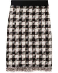 Peraluna - Diana Plaid Knit Skirt - Lyst