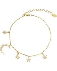 Luna Charles - Vega Moon & Star Charm Bracelet - Lyst
