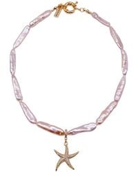 The Bulums - The Mykonos Signature Baroque Pearl Starfish Necklace - Lyst