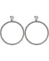 Vickisarge - Neutrals The Large Clear Hoop Earrings - Lyst