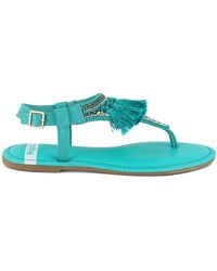 Rag & Co - Risha Genuine Leather Tassel Sandals - Lyst
