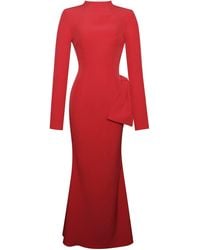 Miss Circle New York - Radha Backless Longsleeve Maxi Dress With Bow - Lyst