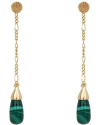 Coco & Kinney - Malachite Dana Drop Earrings - Lyst