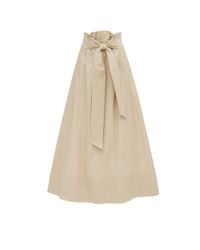 Julia Allert - Neutrals Casual High-Waisted A-Line Skirt With Belt - Lyst