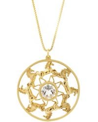 Lee Renee - Wild Horses Topaz Medallion Necklace - Lyst